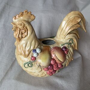 Fitz And Floyd Classics Tuscan Villa Chicken Rooster Pitcher Vase